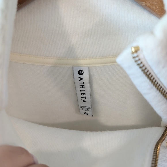 Athleta Cream Zip Sweater - Picture 3 of 11